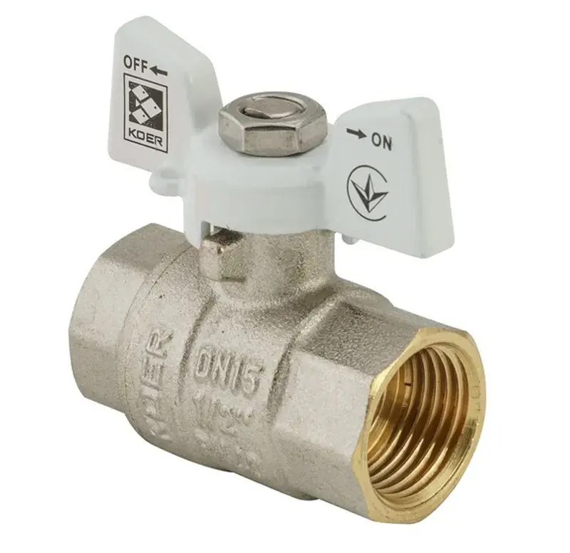 Кран кульовий Koer 1/2" ГГМ (KR.217.W) білий KR0177