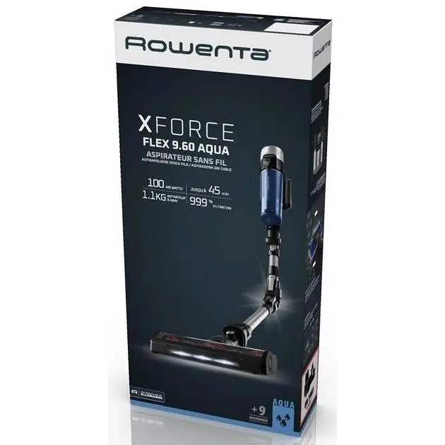 Пылесос Rowenta X-Force 9.6 Aqua Allergy беспроводной 250 Вт серебряно-синий (RH20C0WO) - фото 8