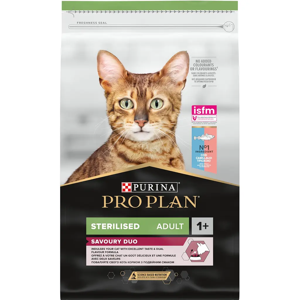 Сухой корм для стерилизованных кошек Purina Pro Plan Sterilised Senses с треской и форелью 10 кг - фото 2