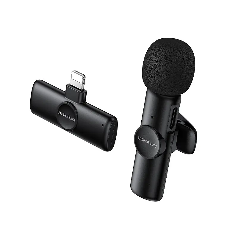 Бездротова мікрофонна система BOROFONE BFK16 Winner (Lightning) Black (6941991126482) - фото 4