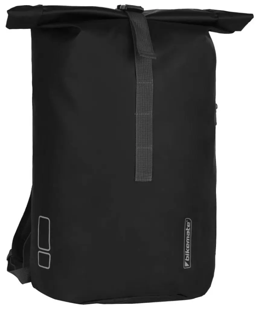 Сумка на багажник Bikemate 2в1, велорюкзак з дощовиком 22 л, чорна, до 8 кг - фото 11