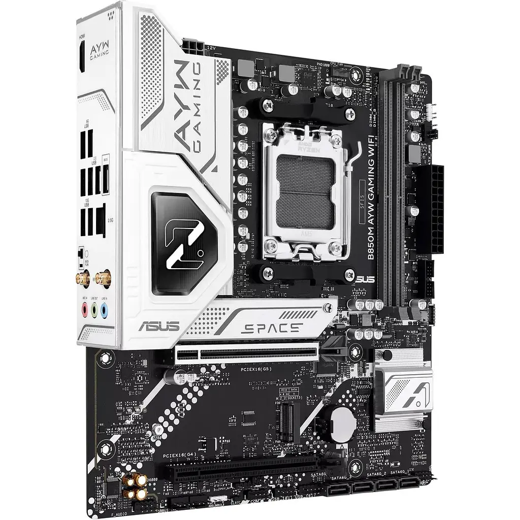 Материнська плата ASUS B850M AYW GAMING WIFI (B850M AYW GAMING WIFI) (Socket AM5, AMD B850, Micro-ATX) - фото 3