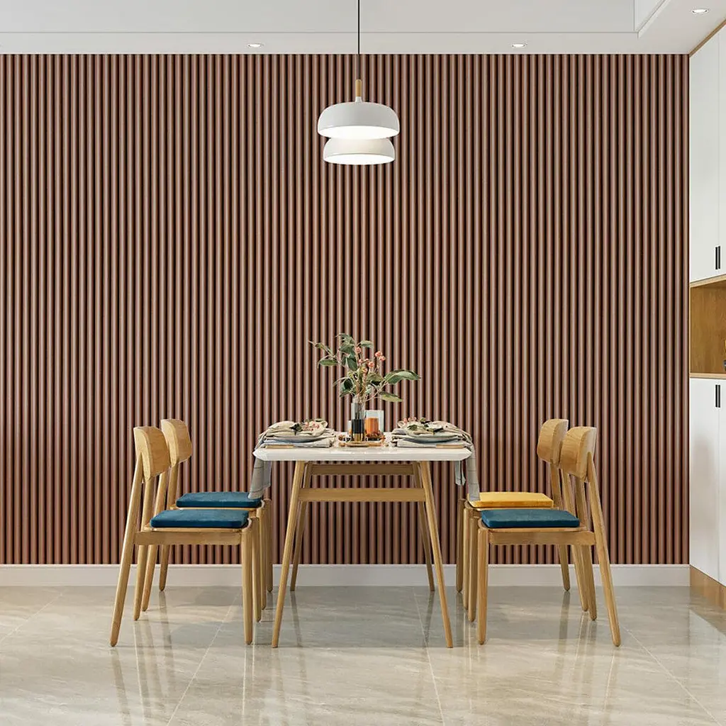 Рейка декоративна Sticker Wall WPC кругла стінова 3000х152х15мм Каштан SW-00001872 - фото 7