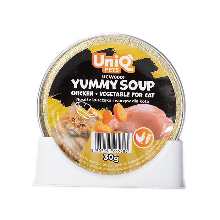 Смачний суп для кішок UNIQ PETS CAT WET FOOD ROYAL CHICKEN з куркою та овочами, 30 г - фото 4