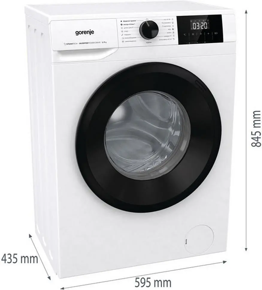 Cтиральная машина автоматическая Gorenje W3NGPI72SBS/UA - фото 4