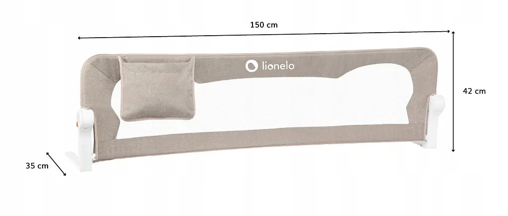 Барьер безопасности для кровати Lionelo EVA (Beige) - фото 2