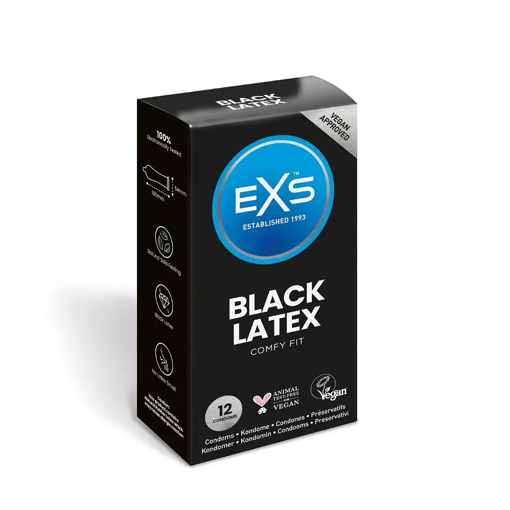 ПР. Презервативи 12 SZT. EXS BLACK LATEX EXS 12-EXSBLACK 102798