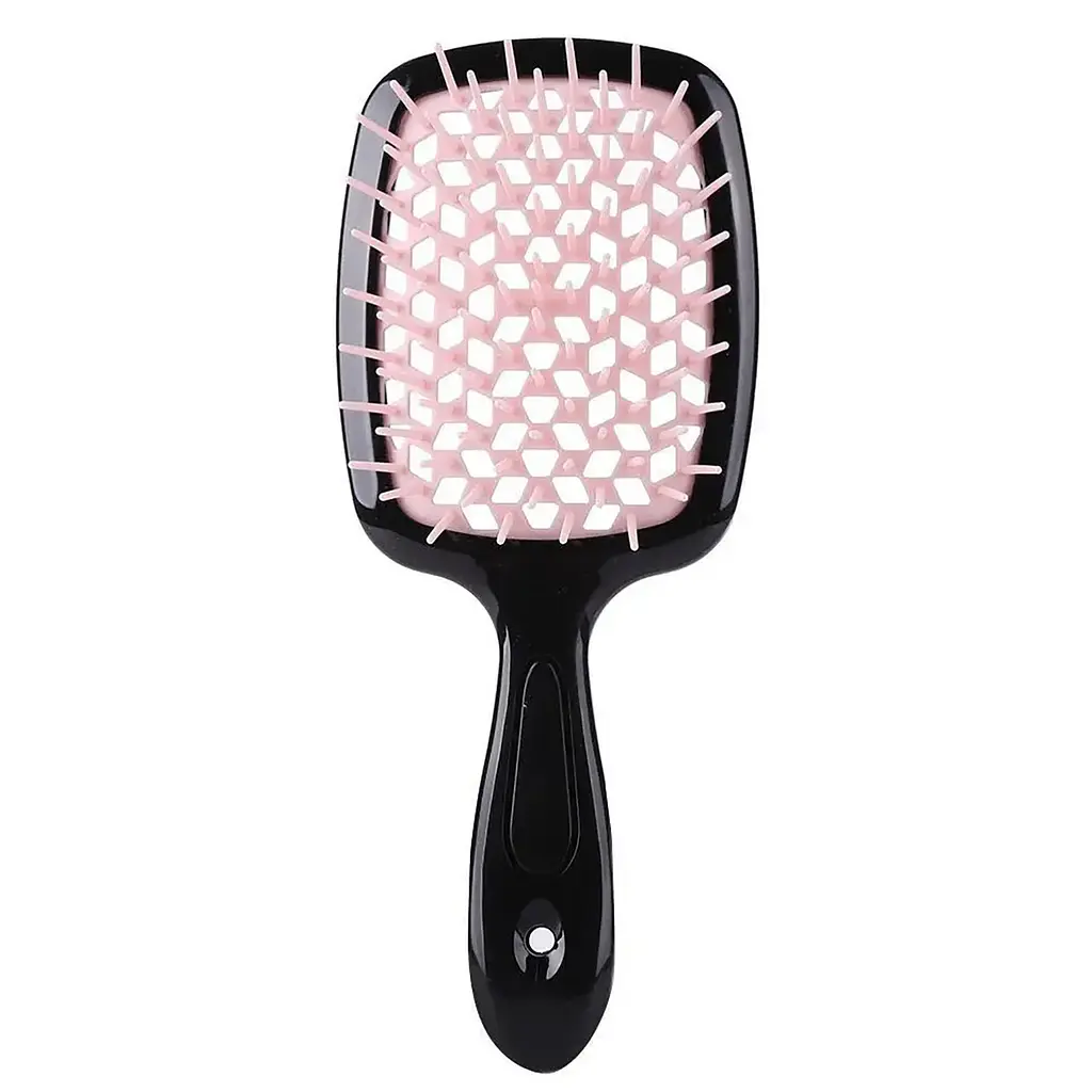 Гребінець щітка для волосся Superbrush Plus Hollow Comb Чорно-рожевий Черно-розовый 86891 - фото 2