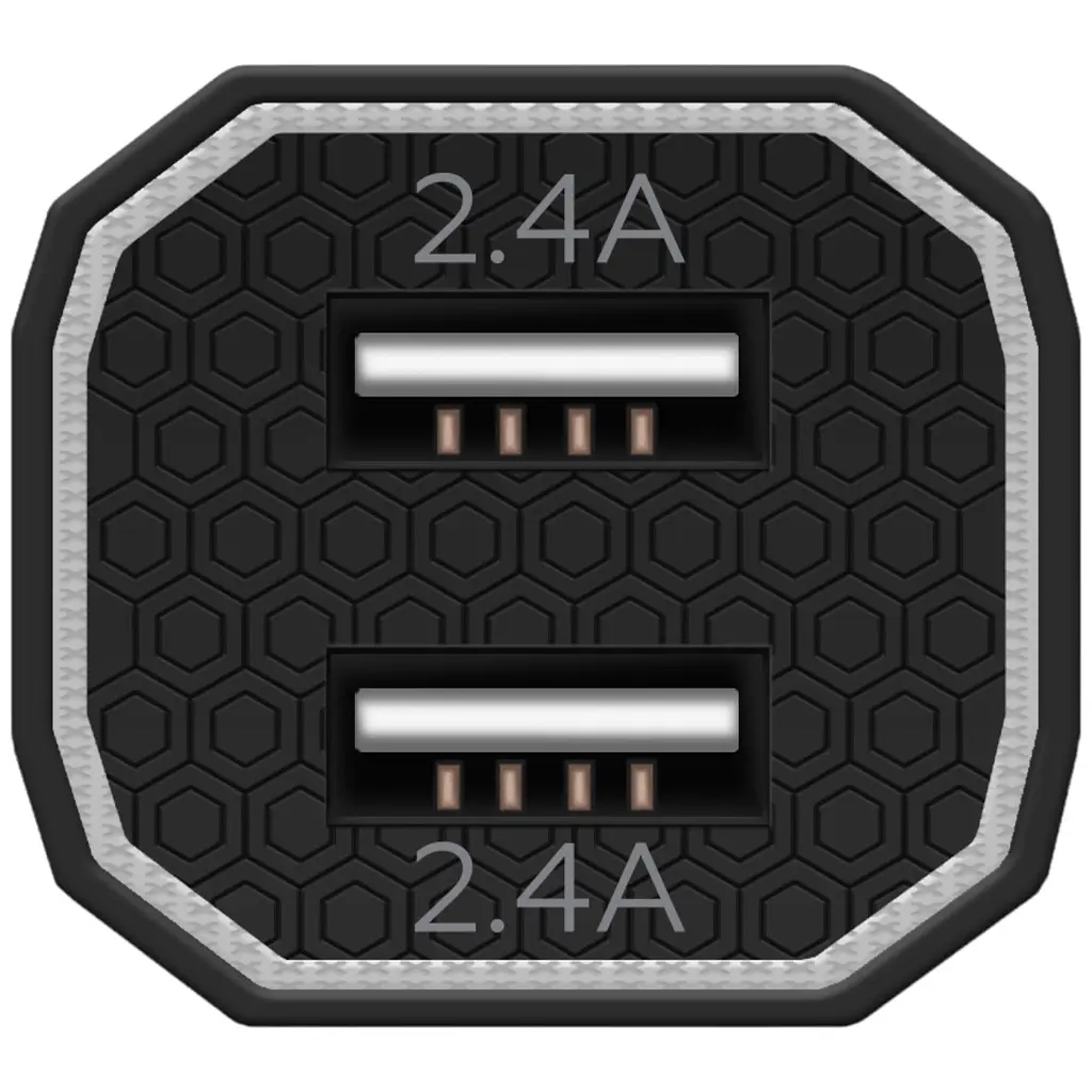 Автомобільний зарядний пристрій Make 12 W 2.4 A + 2.4 A Black - фото 3
