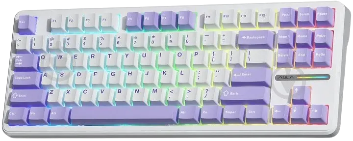 Клавіатура Aula F87 Gaming KRGD Blue Switch RGB White (6948391202464) - фото 4