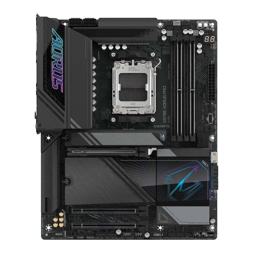 Материнская плата X870 AORUS PRO sAM5 X870 4xDDR5 M.2 HDMI DP Wi-Fi BT ATX Gigabyte teh0018996 - фото 2