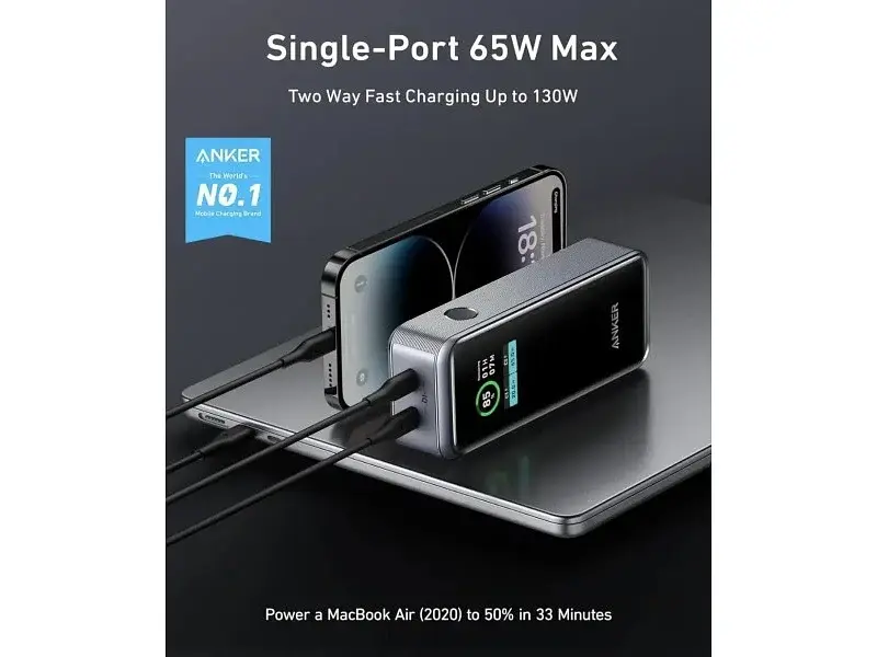 Зовнішній акумулятор (павербанк) ANKER Prime 12000mAh 130W (A1335011) - фото 5