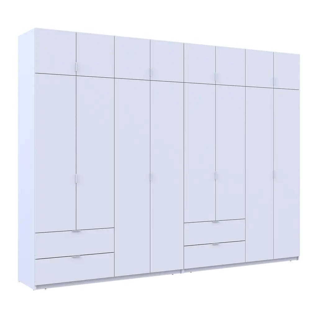Шафа для одягу Doros Лукас Біла 4+4 ДСП 320х50х240 (42005126) - фото 6