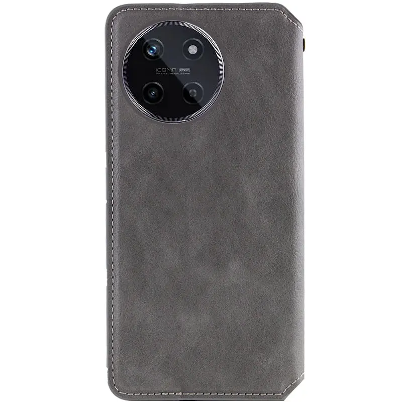 Шкіряний чохол-книжка Getman Cubic PU для Realme 11 4G Сірий - фото 6