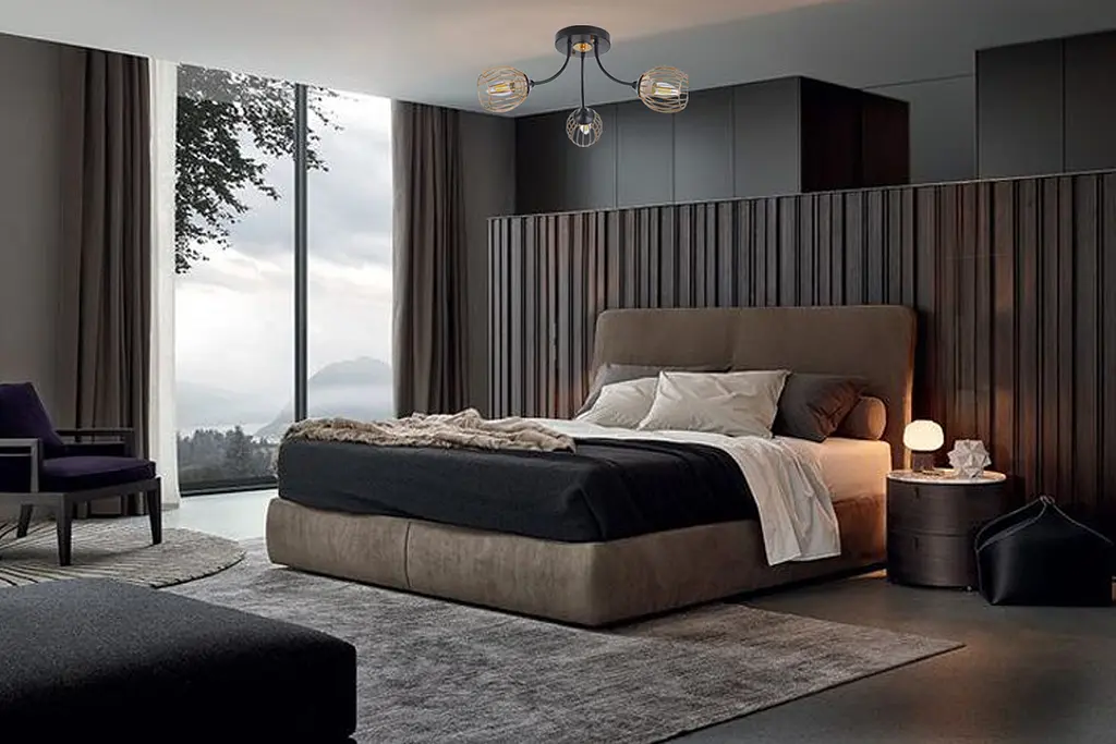 Люстра Brille потолочная лофт в зал E27 60W BK (BL-967C/5) - фото 4