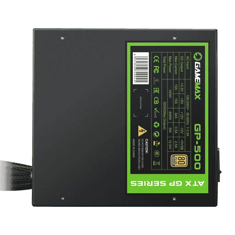 Блок питания GameMax GP-500 500W 80+ Bronze Black (GP-500) - фото 6