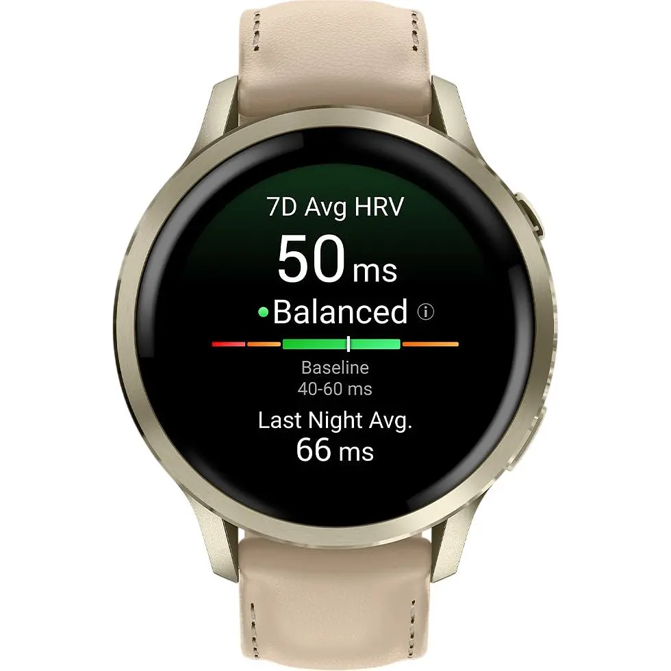 Смарт-годинник Garmin Venu 4 41 мм Lunar Gold with Light Sand Leather Band [010-03013-03] [153834] - фото 3