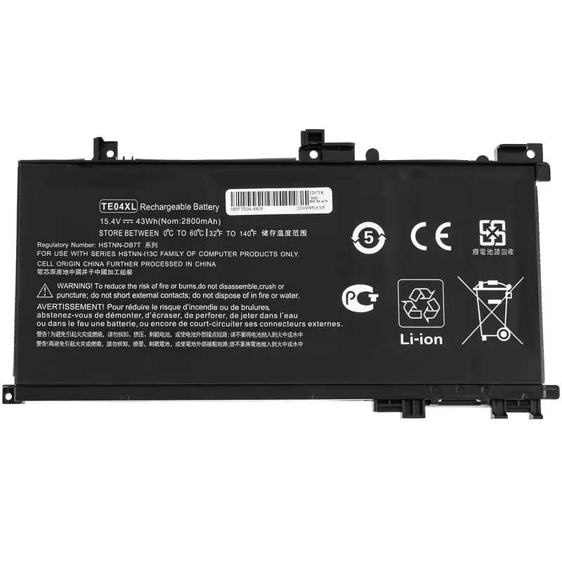 Акумулятор HP TE04XL (Omen 15-AX200 series) 15.4V 2800 mAh Black - фото 3