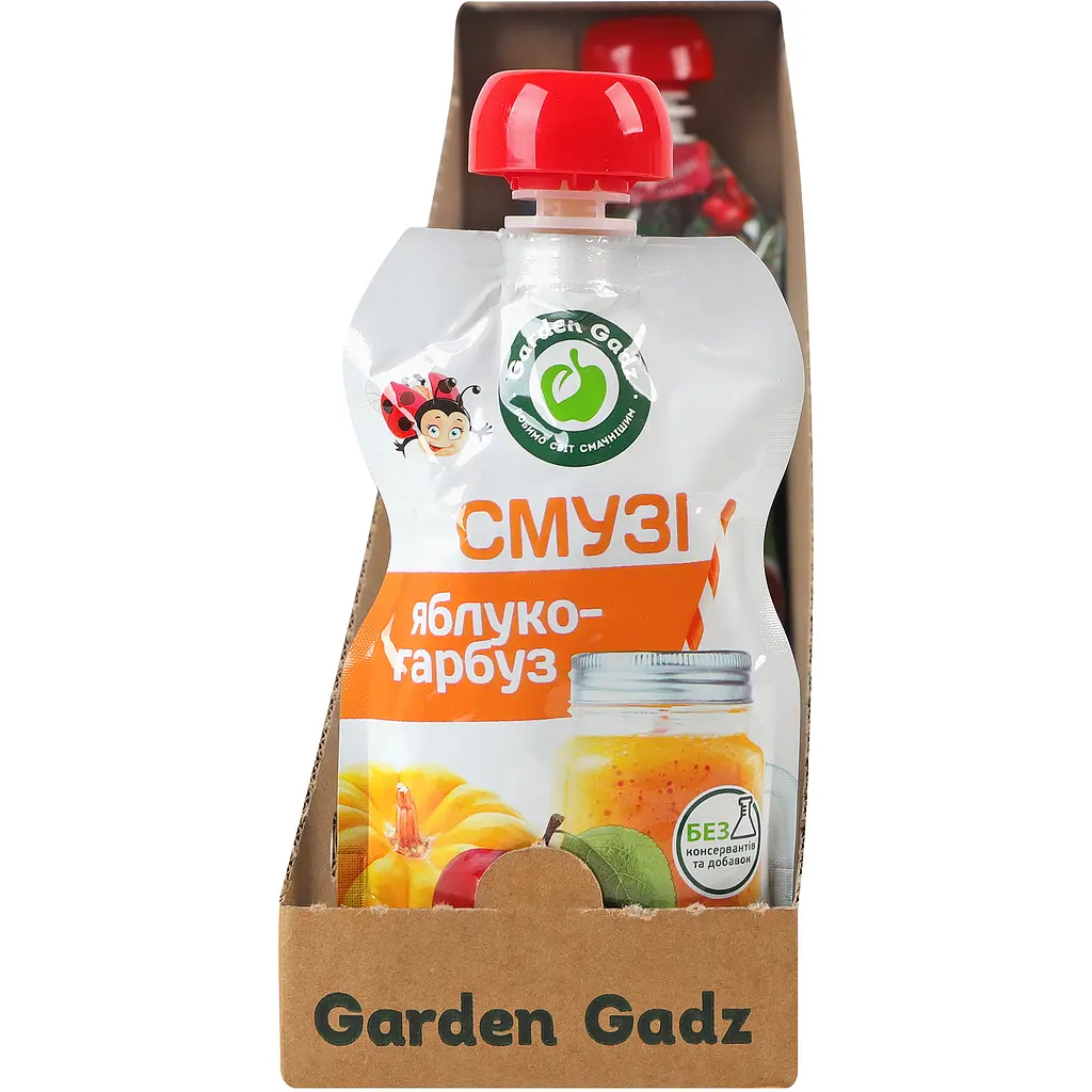 Пюре фруктово-овочеве Garden Gadz Смузі яблуко-гарбуз гомогенізоване стерилізоване 120 г - фото 3