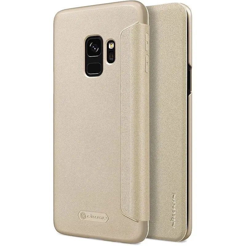 Чохол-книжка Nillkin Sparkle Leather Case Samsung Galaxy S9 Gold - фото 7