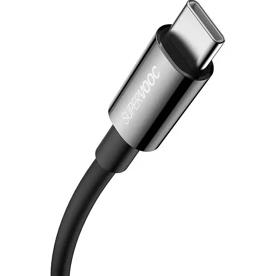 Кабель Baseus Superior Series SUPERVOOC Fast Charging USB-A to USB-C 65W 1m Black (CAYS000901) [95488] - фото 2
