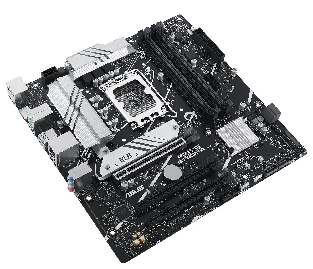 Материнська плата LGA1700, Asus PRIME B760M-A-CSM, B760, 4xDDR5, Int.Video(CPU), 4xSATA3, 2xM.2, 3xPCI-E 4.0 x16, Realtek 7.1, Realtek 2.5Gb, 5xUSB3.2/7xUSB2.0, HDMI/DP, MicroATX - фото 5