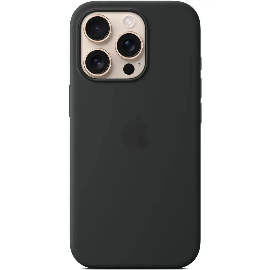 Оригинальный силиконовый чехол Apple Silicone Case with MagSafe для Iphone 16 Pro Midnight Black MYYJ3ZM/A - фото 4