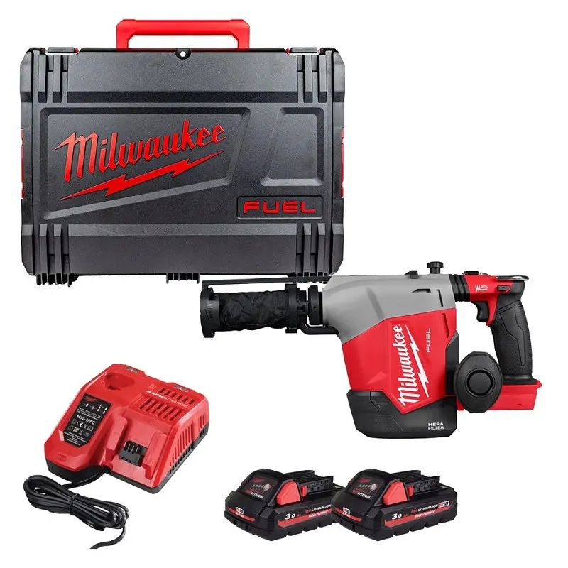 Перфоратор акумуляторний SDS-PLUS MILWAUKEE,M18 FHAFOH16-302X, 2.3 Дж (зарядний пристрій M12-18 FC, 2 акумулятори M18 HB3 3Аг, - фото 2