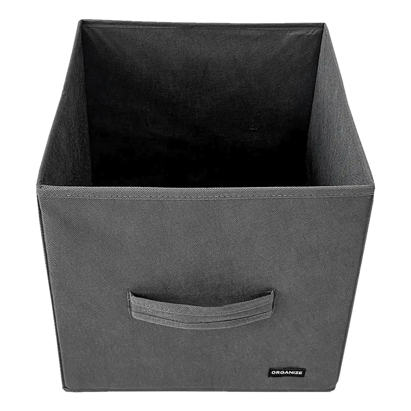 Текстильний кофр  ORGANIZE  для одягу та текстилю 30*30*30 см (сірий) - фото 2