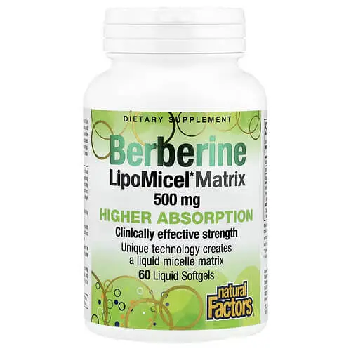 Берберин Berberine LipoMicel Matrix 60 Softgels Natural Factors vit0006505