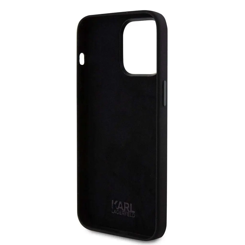 Чехол Karl Lagerfeld Liquid SilicOne Karl and Choupette Heads для iPhOne 15 Pro Max Black (57983116861) - фото 6