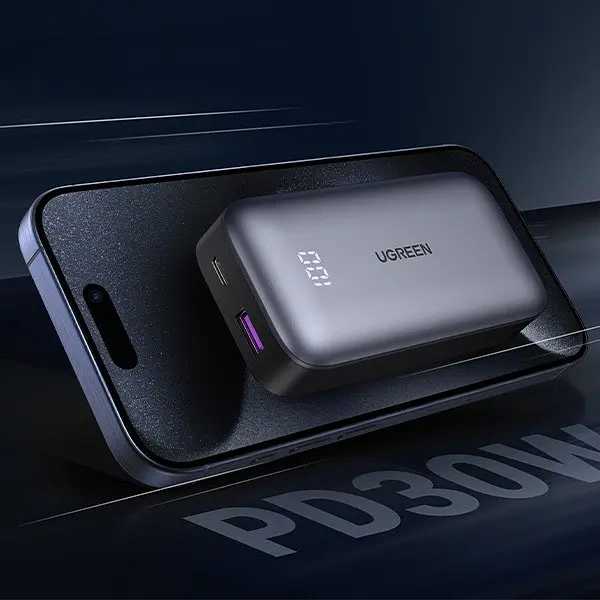 Внешний аккумулятор - скозная зарядка 2-сторонняя Ugreen PB501 10000mAh 30W Two-way белый - фото 2