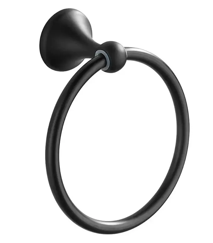 Рушникотримач кільце Rea 332867A black REA-06922, Чорний матовий - фото 3