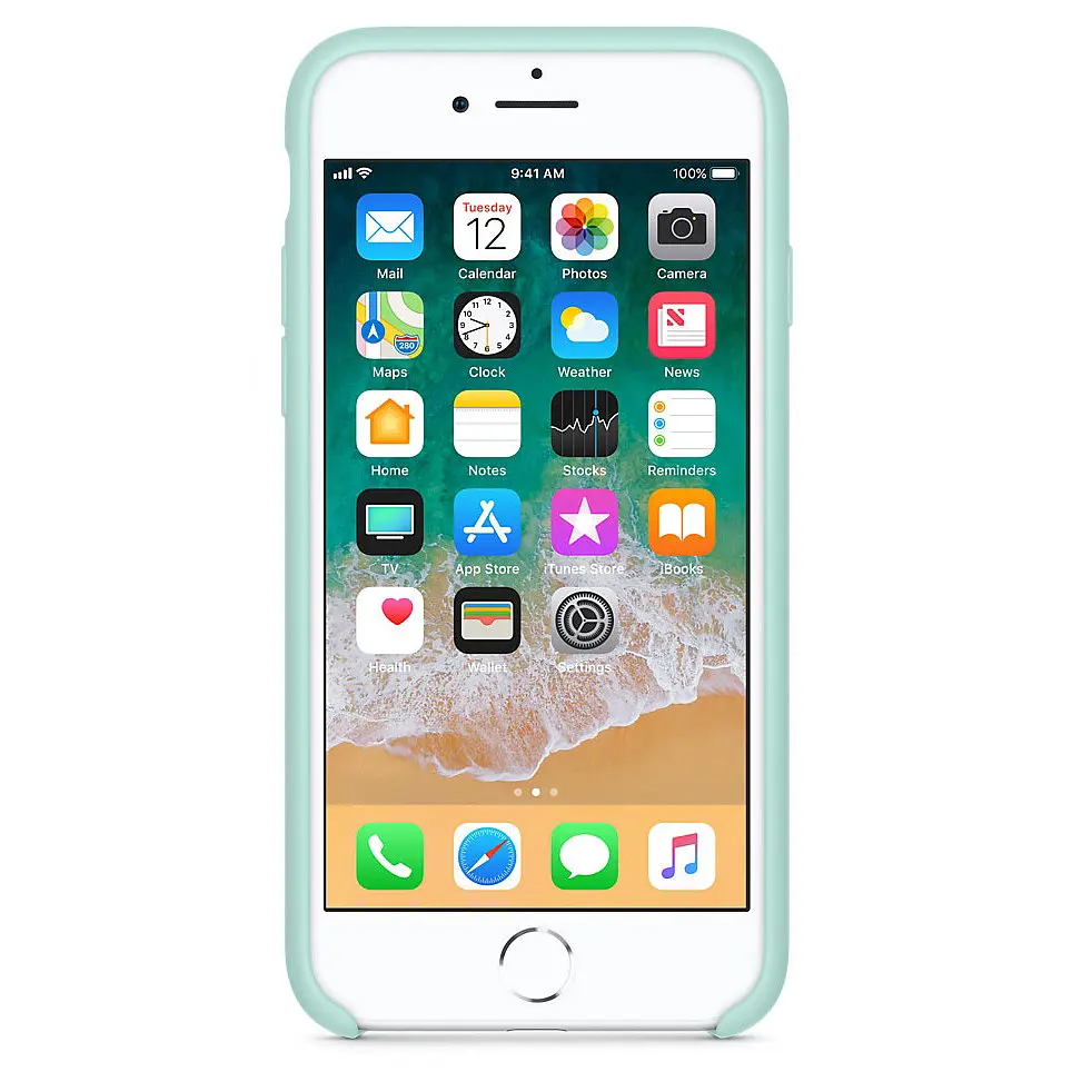 Чехол Silicone Case without Logo AA для Apple iPhone XS Max 6.5" Блакитний / Marine Green - фото 2