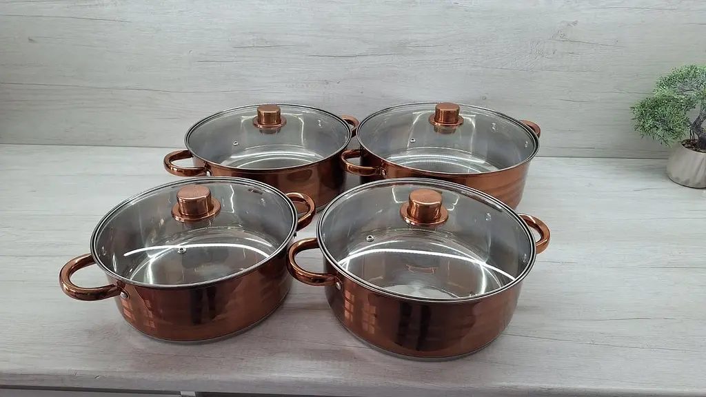 Набор кастрюль с крышками Royalty Line RL-SP7C из нержавеющей стали широкие емкости - фото 2