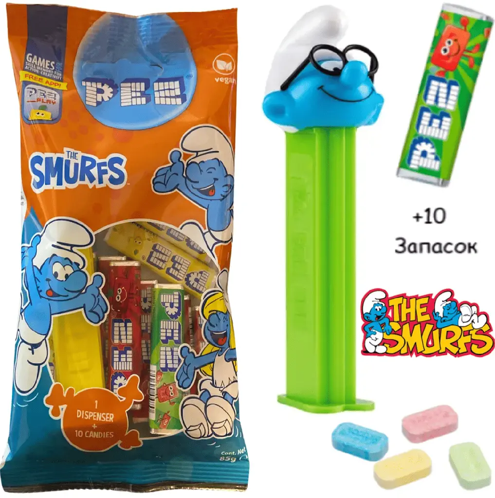 Диспенсер із цукерками Pez The Smurfs 85г - фото 2