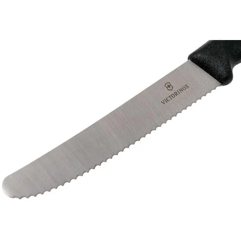 Набір кухонний Victorinox SwissClassic Tomato&Sausage Gift Set 6 ножів лезо 11см хвил. з чорн. ручкою - фото 3