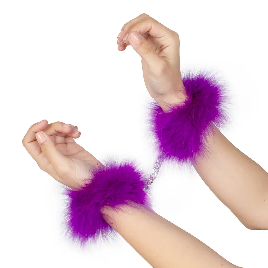 Наручники - Secret Play Feather Handcuffs Purple - фото 2