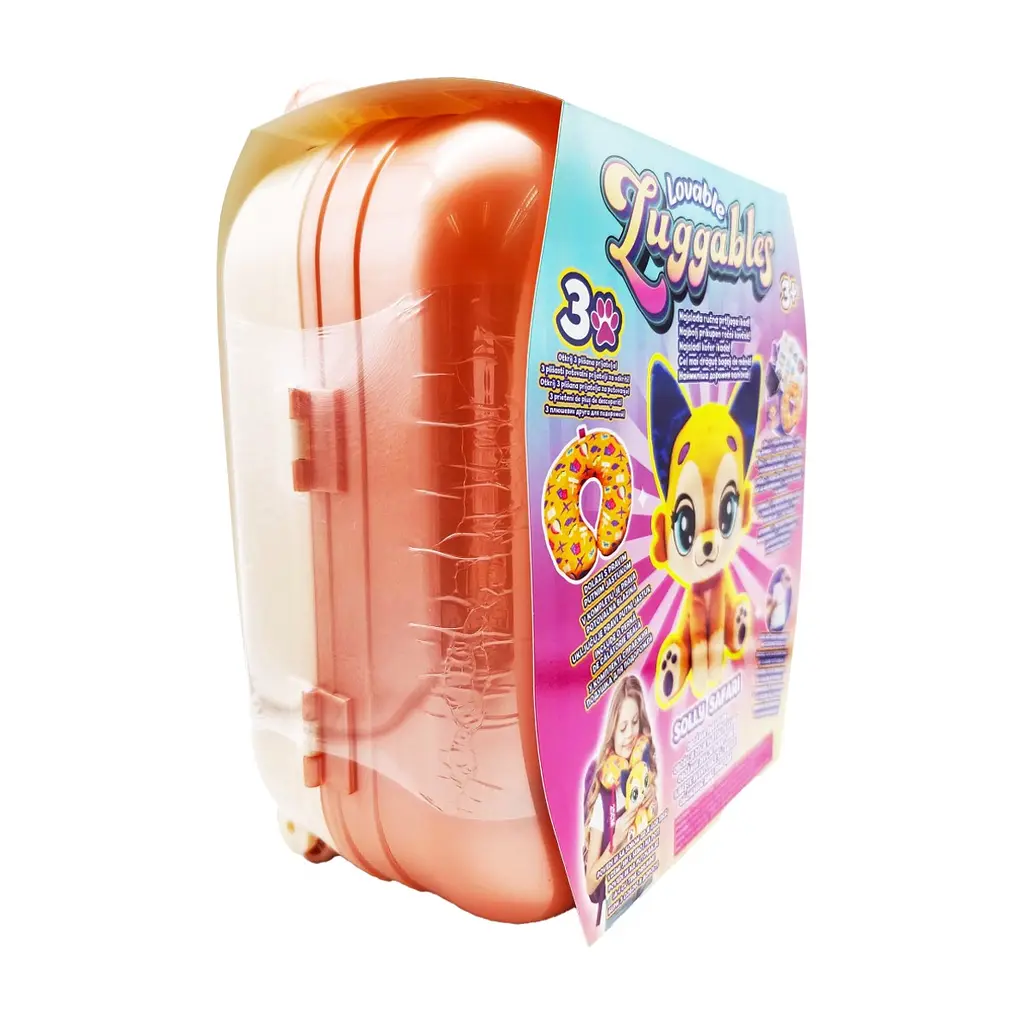 Ігровий набір Lovable Luggables м'яка іграшка Solly з подушкою і валізкою (815887029507) - фото 4