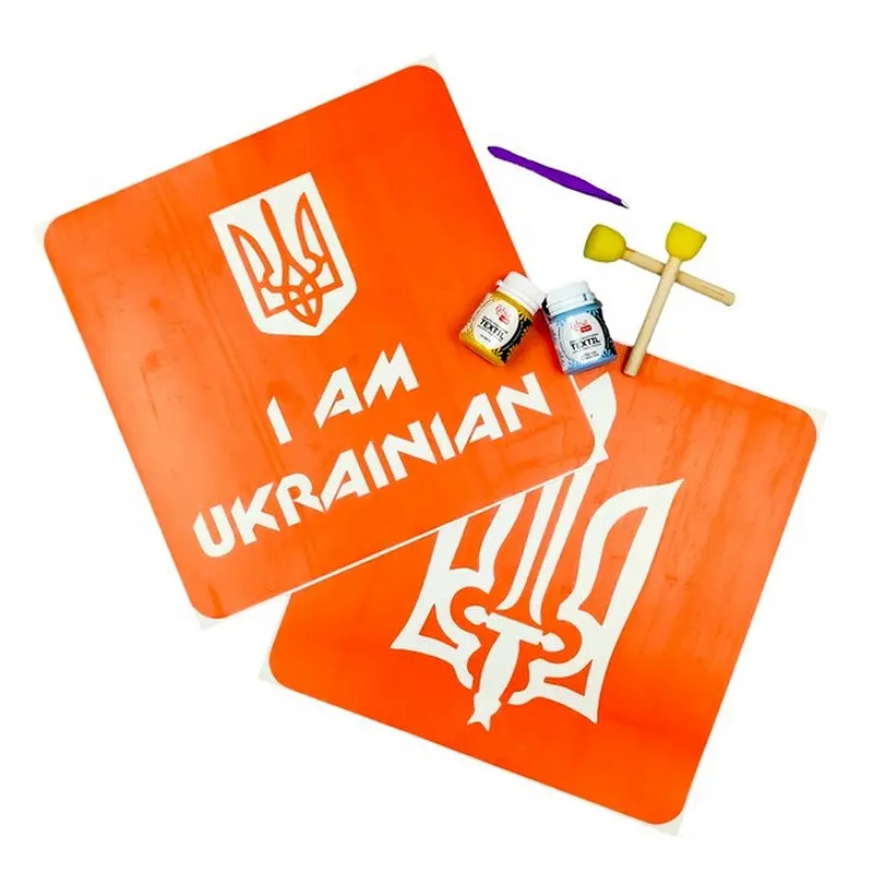 Набор для рисования по ткани "I Am Ukrainian, Тризуб" paint-n064-n059 - фото 2