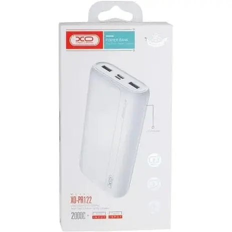 Портативна батарея XO PR122 20000 mAh біла 6920680875221 - фото 2