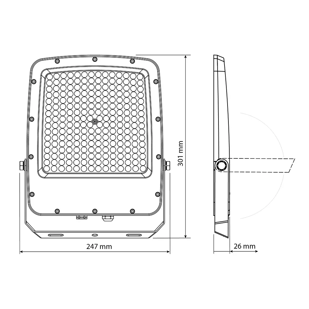 LED прожектор Videx F5 150W 3000-5000-6500K 230V білий (VL-F5-150CW) - фото 12