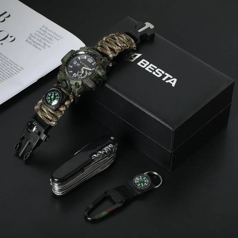 Чоловічий наручний годинник Besta Box Military Set з компасом + подарунковий набір - фото 6