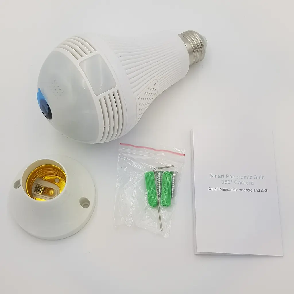 Панорамна IP WiFi камера Smart 3D лампочка з детектором руху та сигналізацією UKC H-302L - фото 9