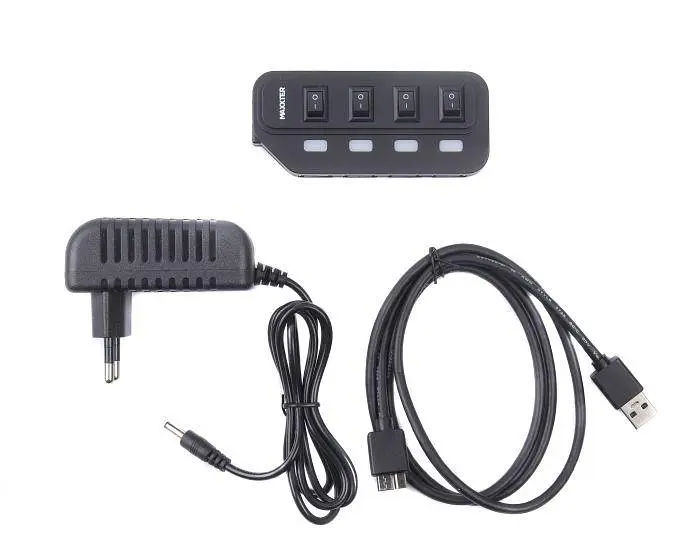 USB концентратор (Hub) 2.0 Maxxter 4 порти з вимикачами - фото 2