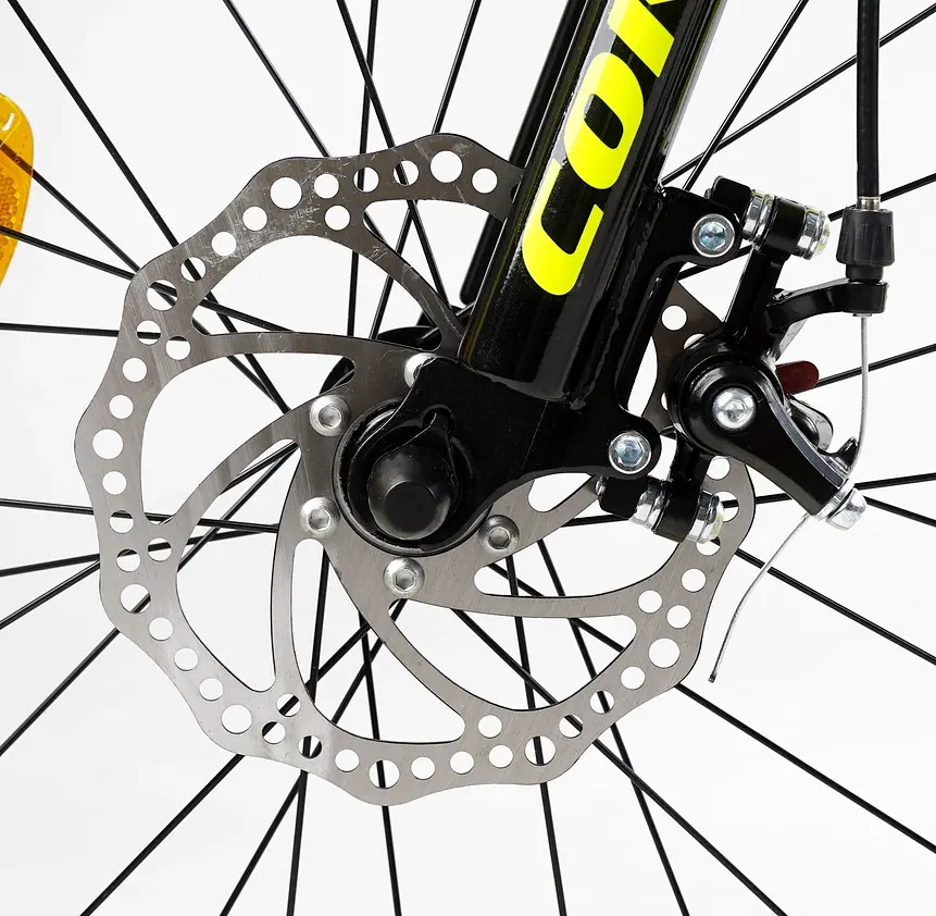 Велосипед Corso Falcon 20" 2-х колісний FL-20299 сталева рама, диск. гальма, дод. колеса, дзвінок, пляшечка, кошик, зібраний на 85% - фото 4