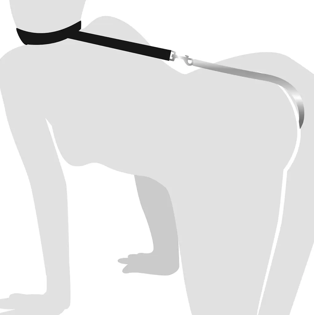 Анальный крюк 3 с ошейником из натуральной кожи Art of Sex - Anal hook, Черный - фото 4