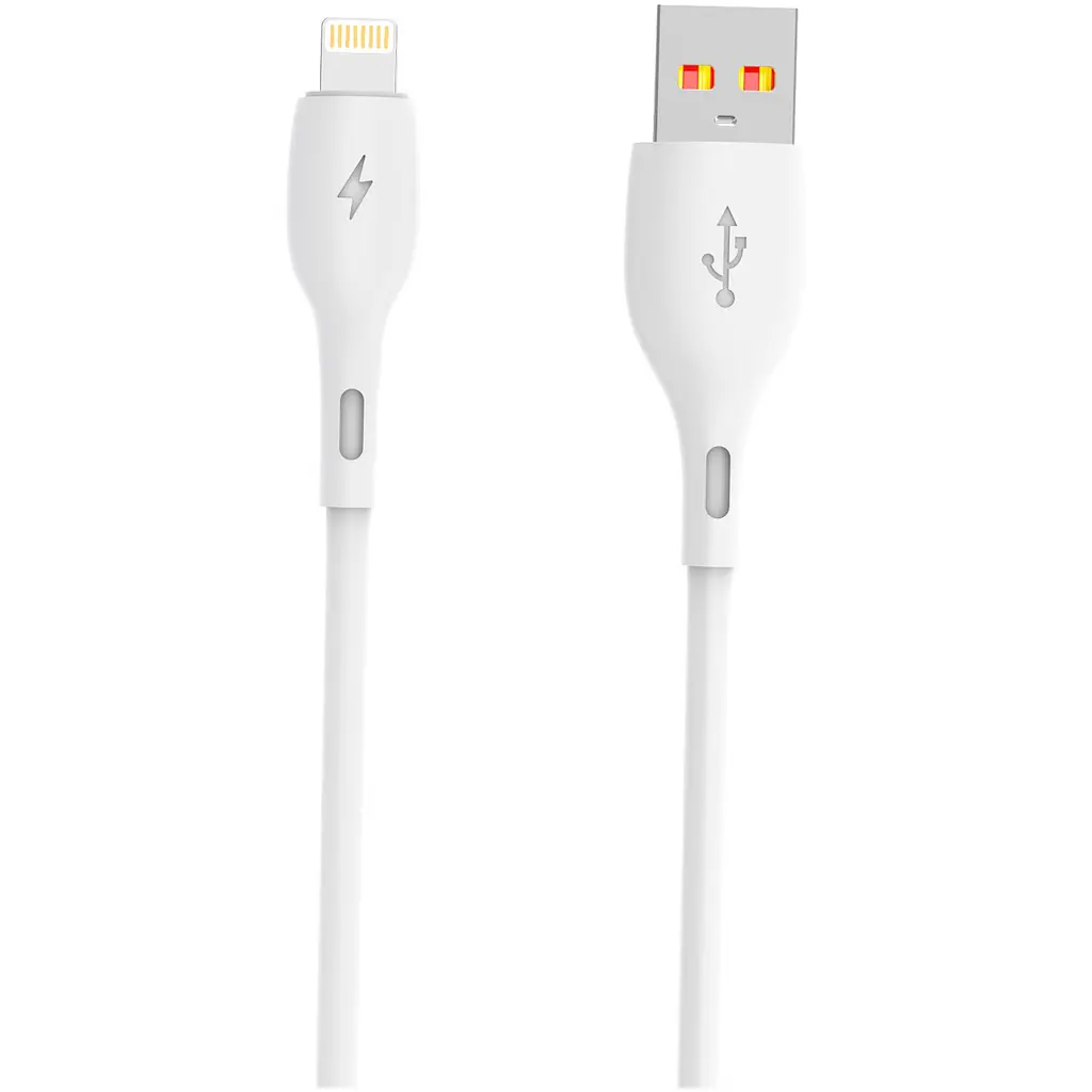 Кабель SkyDolphin S22L Soft Silicone USB - Lightning (M/M), 1 м, Білий (USB-000599) - фото 2