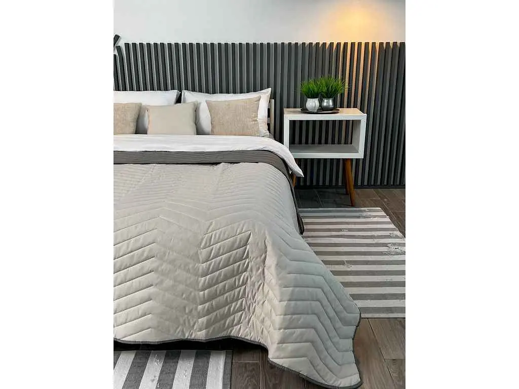 Покривало ARCLOUD 180*210 DOUBLE FACE Elephant Skin+Printed 10003-6 ZIGZAG BIG сумка - фото 5