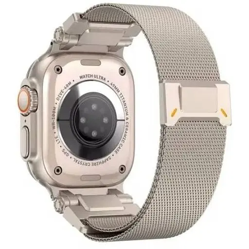 Металевий ремінець CasePro Milanese Band Titanium Color для Apple Watch 49мм/46мм/45мм/44мм - фото 1